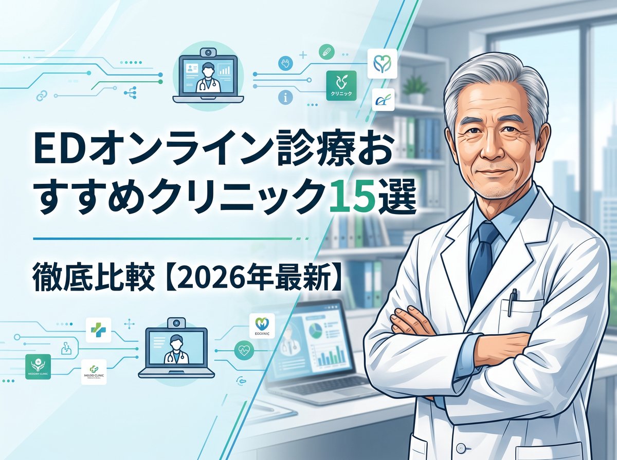 EDオンライン診療おすすめクリニック15選徹底比較【2026年最新】