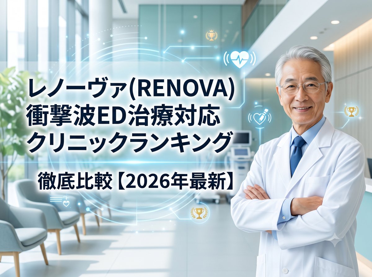 レノーヴァ(RENOVA)衝撃波ED治療対応クリニックランキング徹底比較【2026年最新】